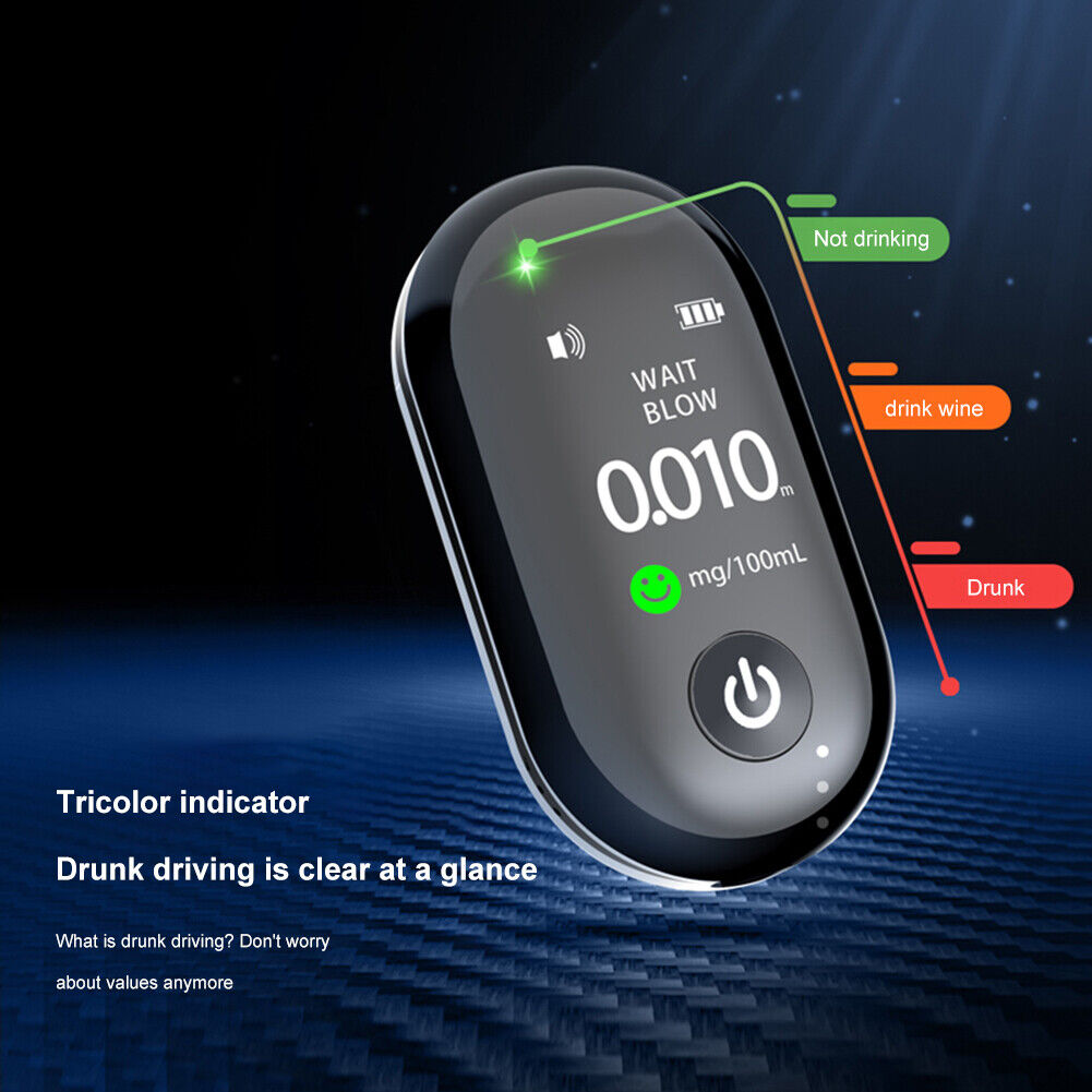 Professional Breath Tester 0.96FTF Screen USB Rechargeable Breathalyzer