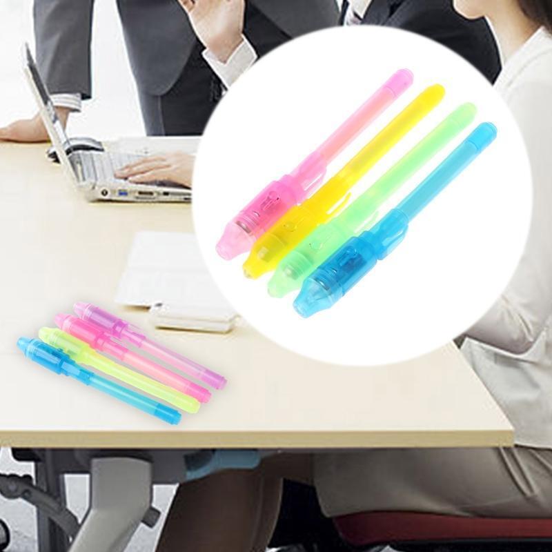 Invisible Writing Pen UV Light Pen LED Marker Pen Gift Stationery Set for Kids