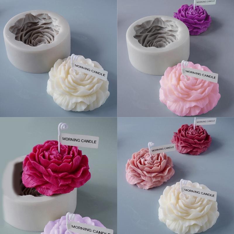 Silicone Large Peony Flower Mold Floral Shape Food Grade Material Candy Cupcake