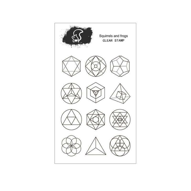Geometric Shape Silicone Clear Seal Stamp DIY Scrapbooking Embossing Photo Album