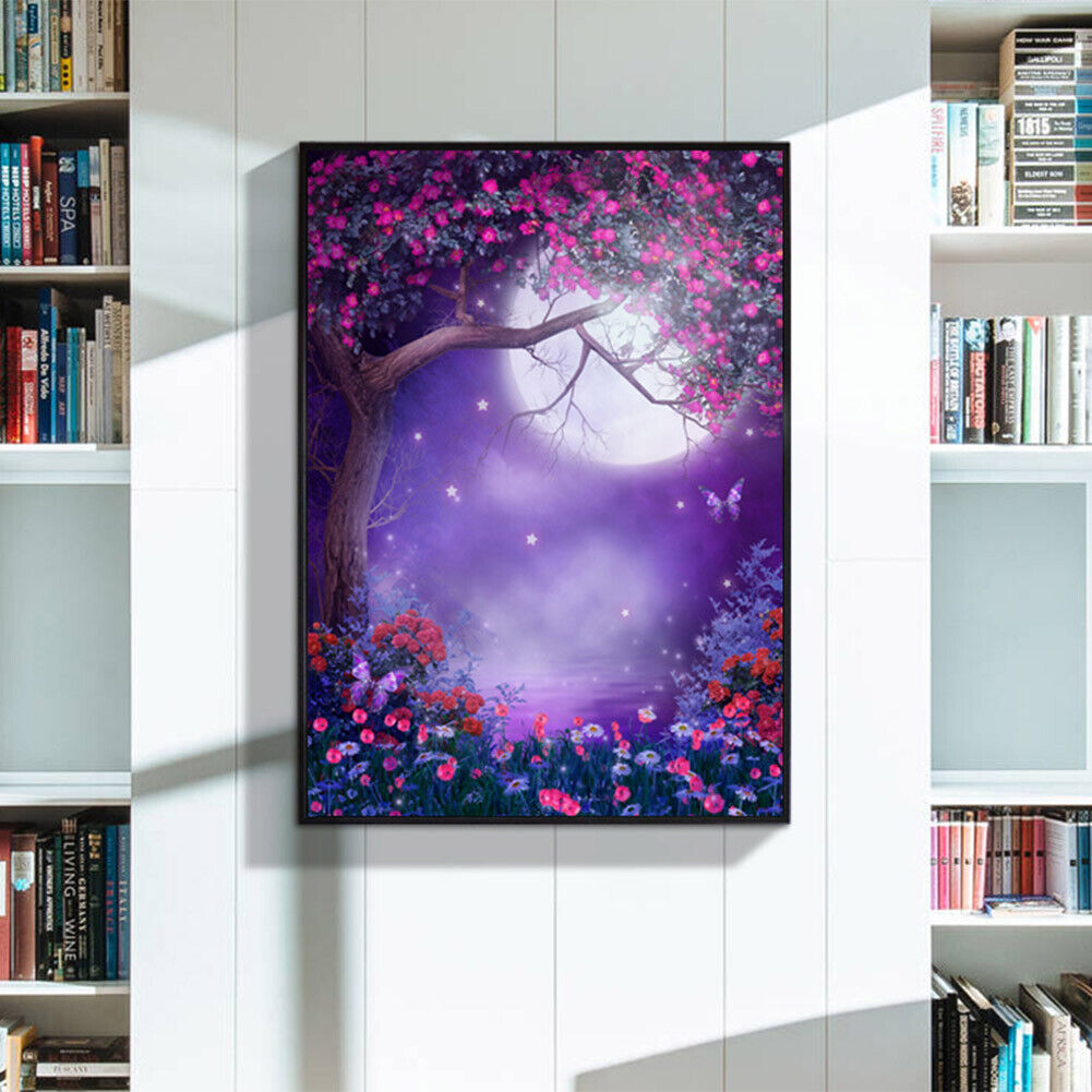5D DIY Moon Tree Diamond Painting Full Drill Embroidery Cross Stitch Kits