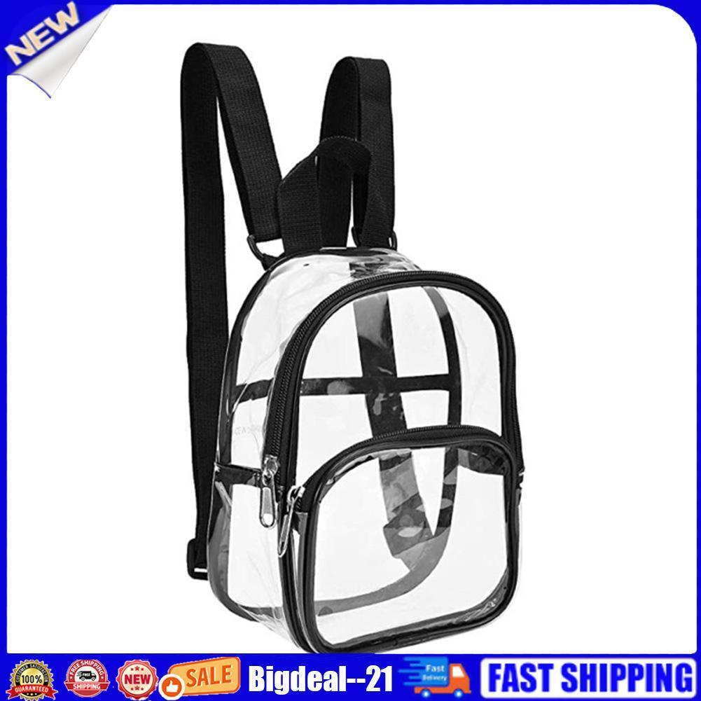 Fashion Transparent Backpack Travel School Knapsack Women Men Mini Rucksack