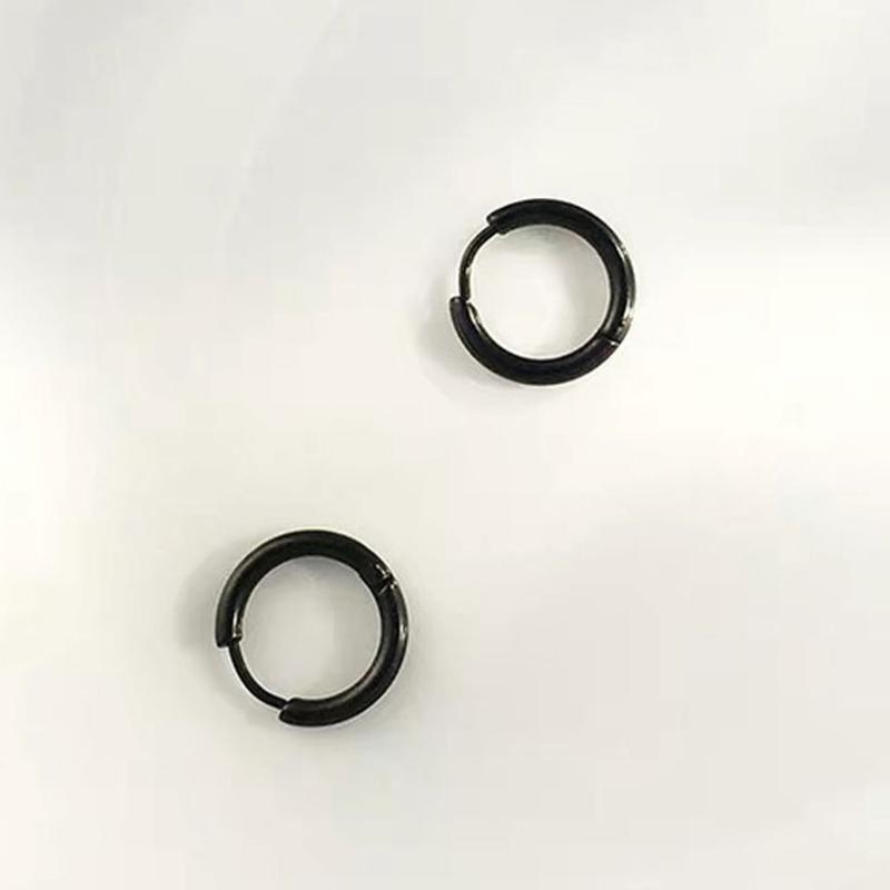 3xUnique Punk Long Tassel Chain Ear Cuff Earrings Stainless Steel Black Earrings