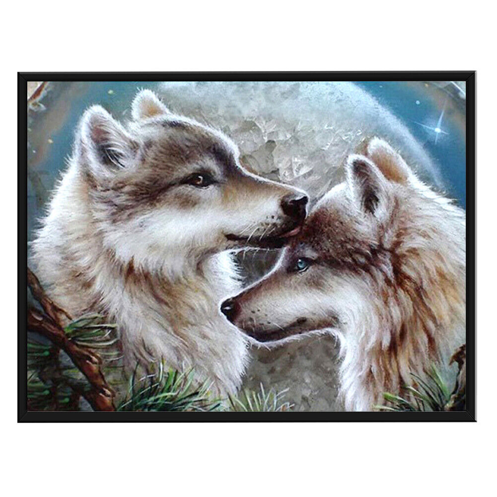 Full Embroidery Wolf Pattern DIY Cross Stitch Kits Stamped 11CT Needlework