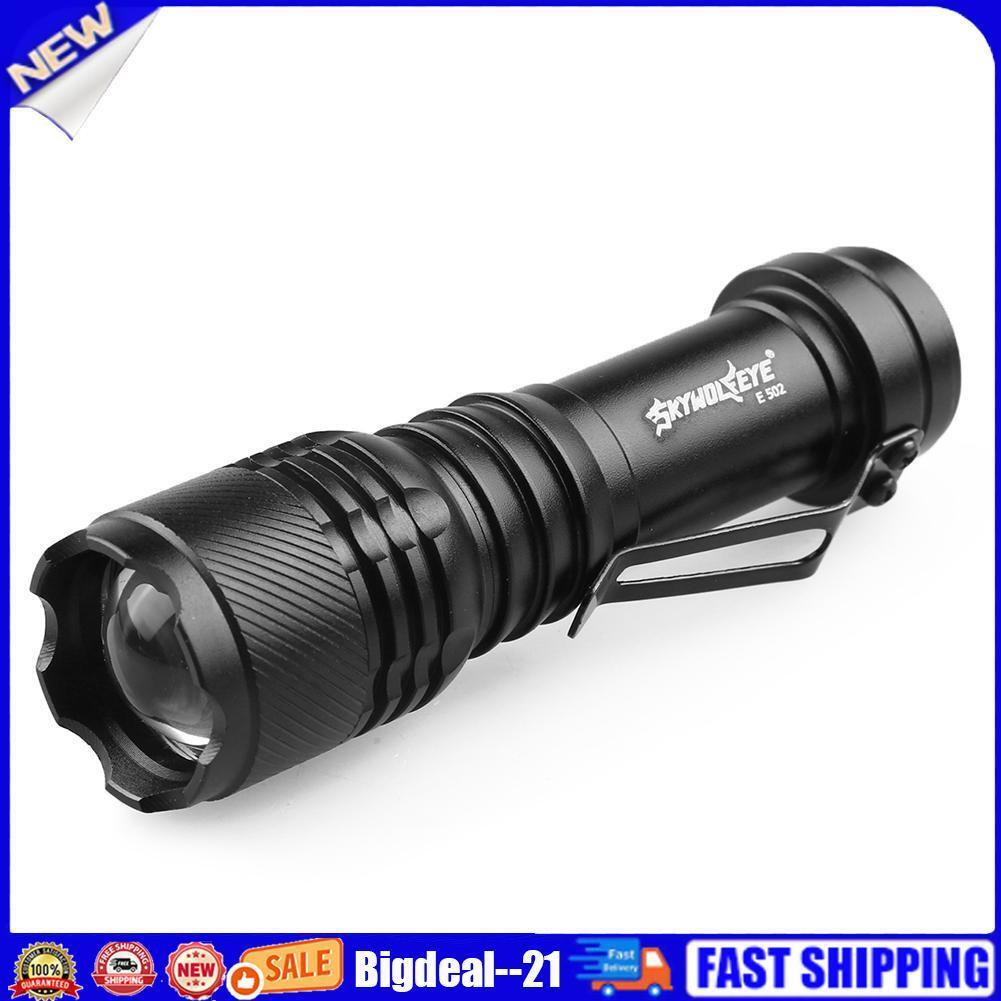 Skywolfeye XPE LED Flashlight Torch Zoomable Outdoor Home Emergency Light