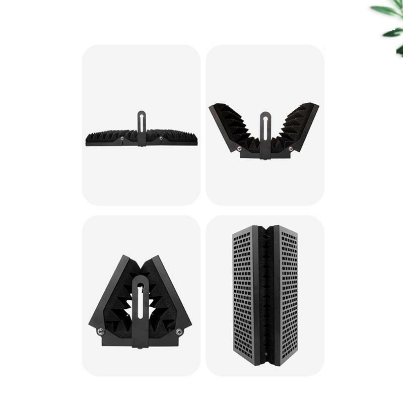 Adjustable 3 Panel Microphone Metal Isolation Shield Mic Sound Absorbing Foam
