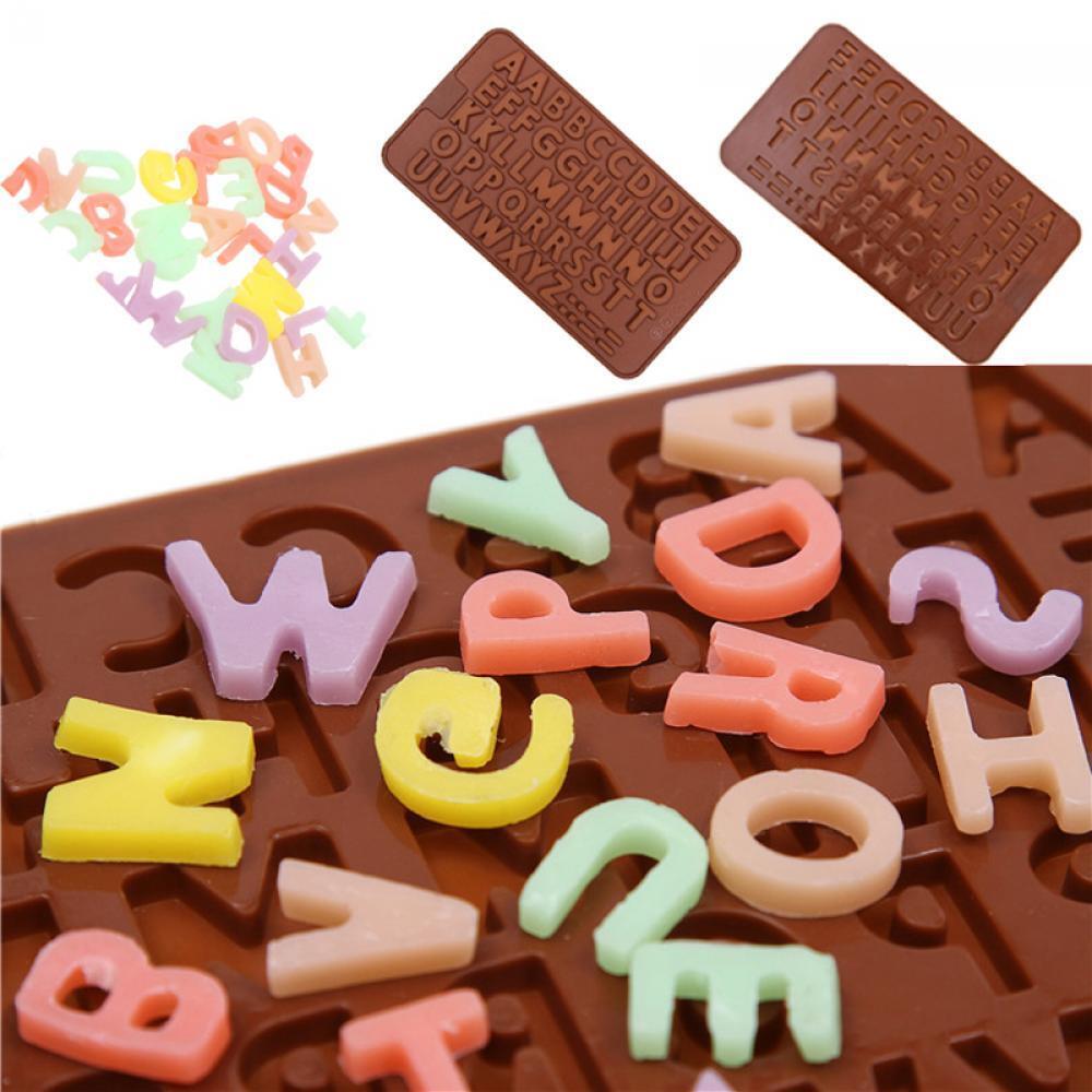 Practical New Fondant Silicone Alphabet Chocolate Cake Cookies Letter Mould