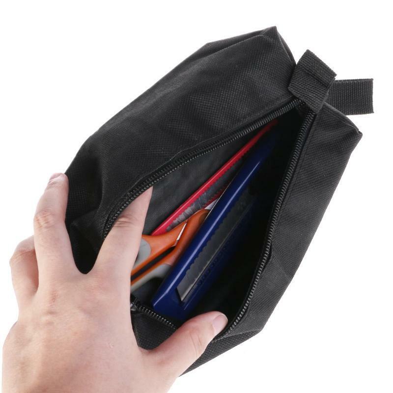 Waterproof Oxford Canvas Tool Bag Screw Nails Drill Bit Metal Parts Storage Case