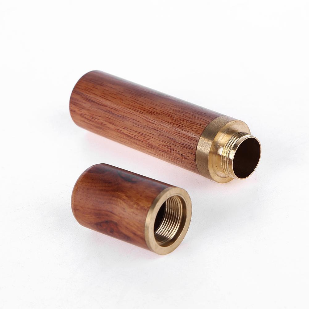Hand Sewing Needles Wood Box Embroidery Mending Holder Bottle Container