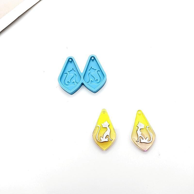 Earrings Pendant Jewelry Mold Pendant Decoration Witch Coffin Cat Mirror Mold
