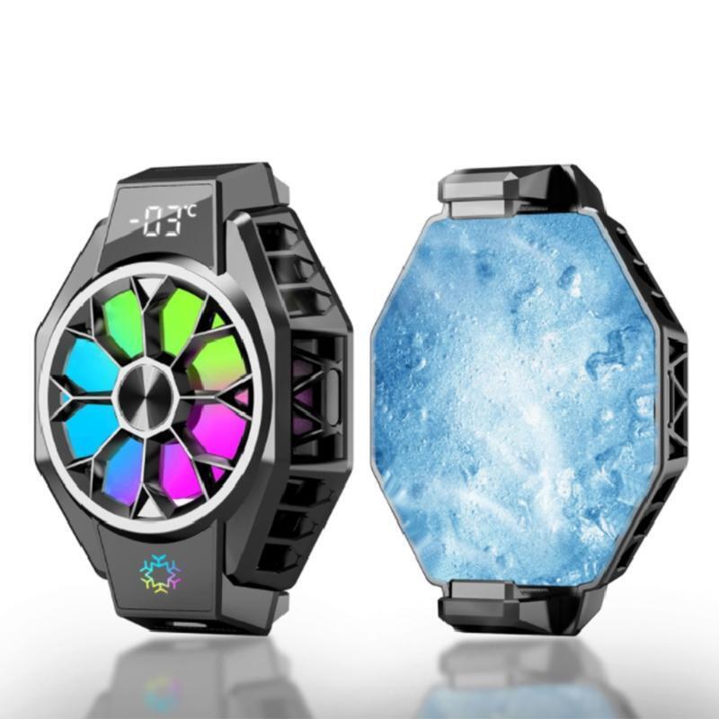 Portable Cooling Fan Color with LED Temperature Display Screen for Mobile Phone