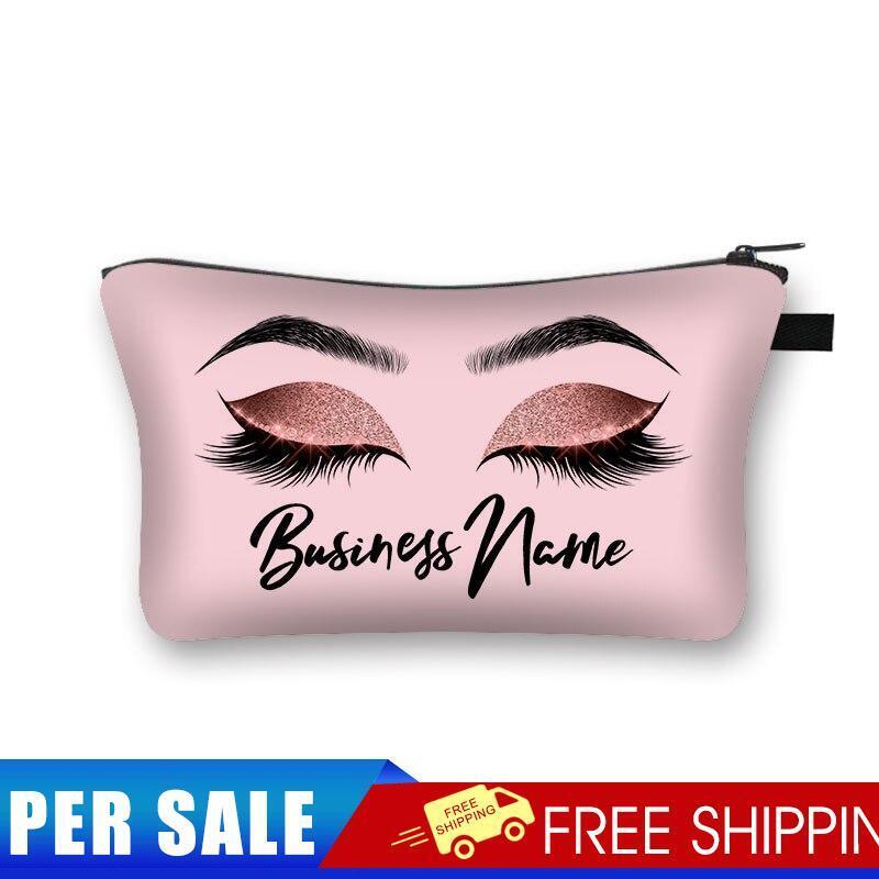 Letter eye makeup Printed Hand Hold Travel Storage Cosmetic Toiletry Bag