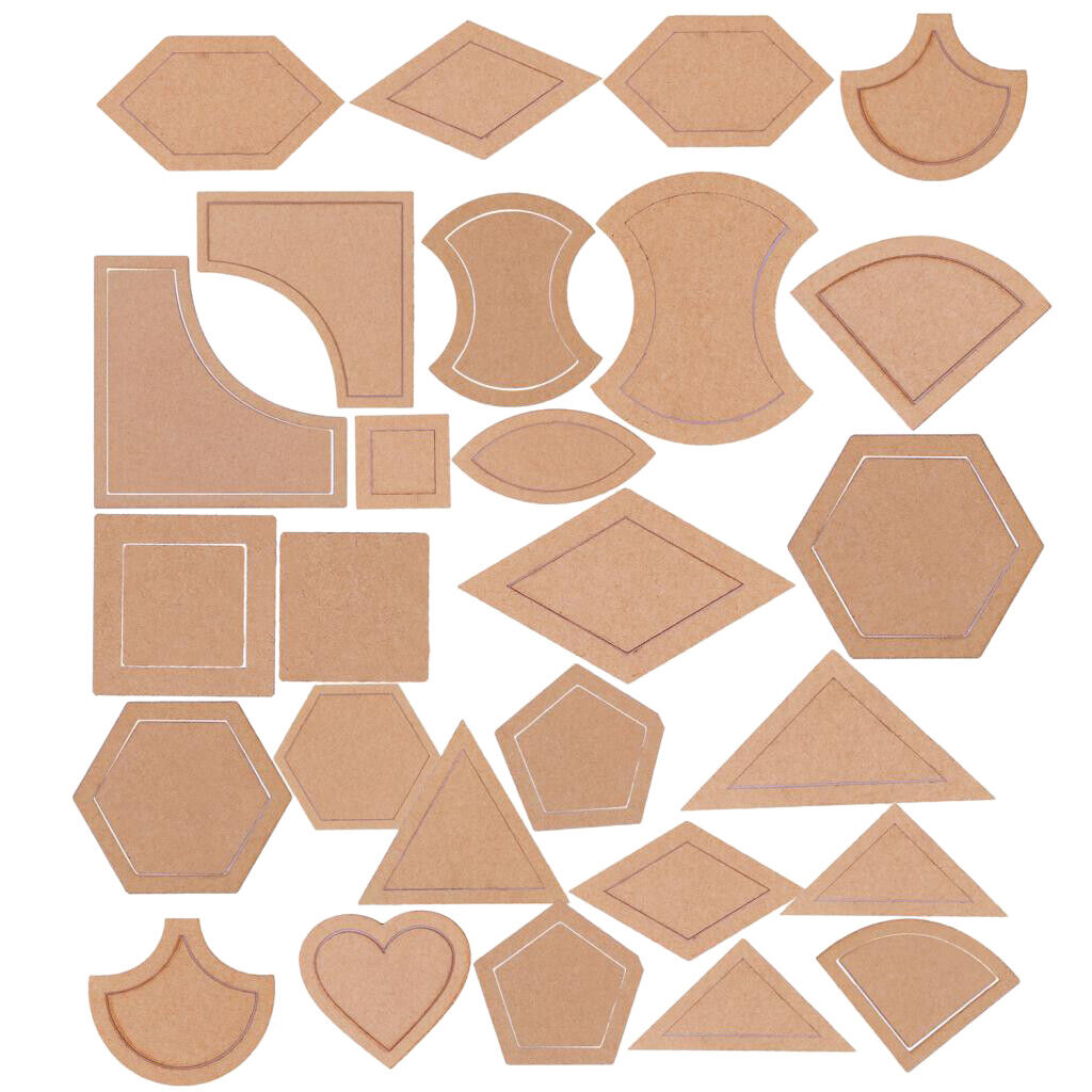 54pcs Acrylic Quilting Templates Sewing Stencils Patchwork Ruler Sewing Tool