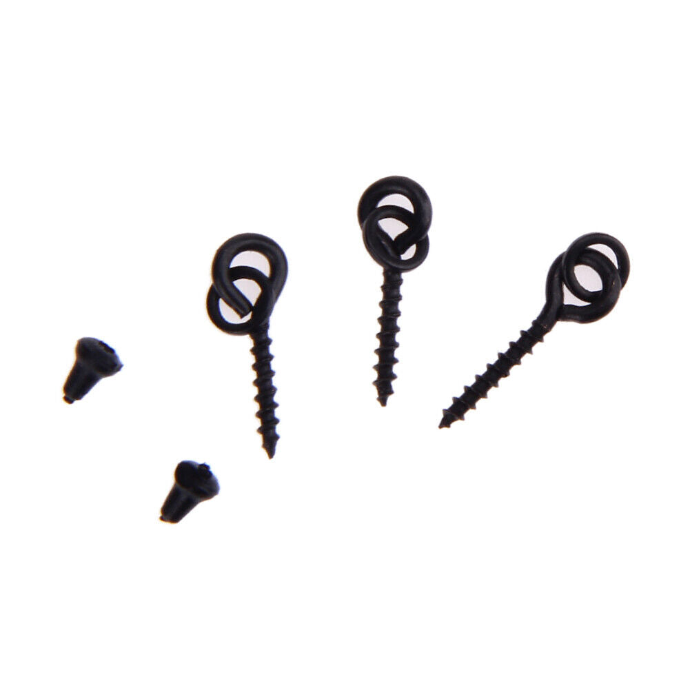 10 x Bait Screws With Oval Rings + 20 x Hook Stops Carp Fishing Tackle Chod