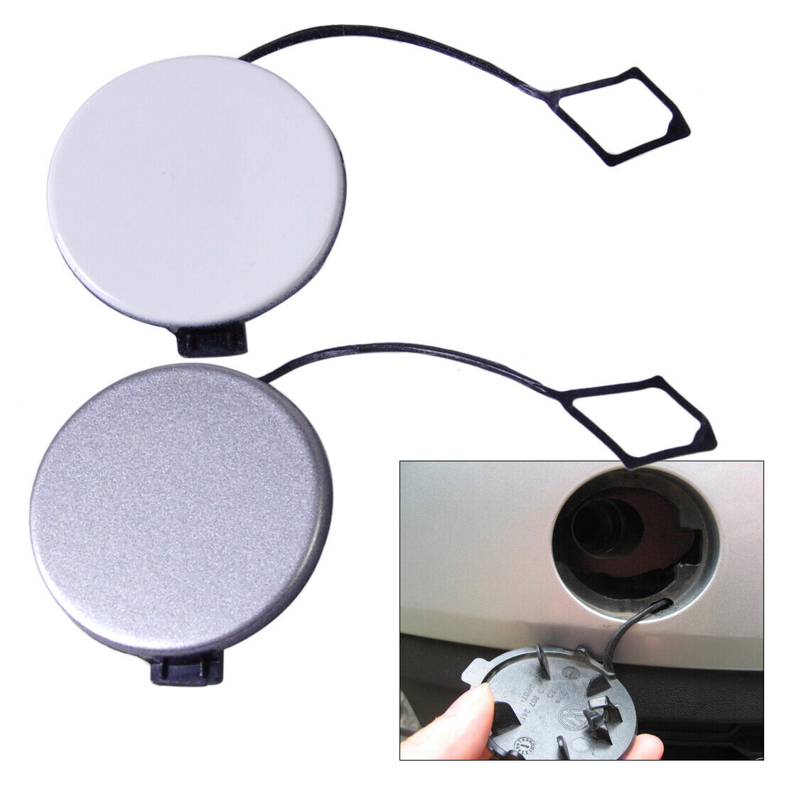 GARY Front Bumper Tow Eye Hook Cover Cap fit for VW Jetta MK6 2011-2014 Li
