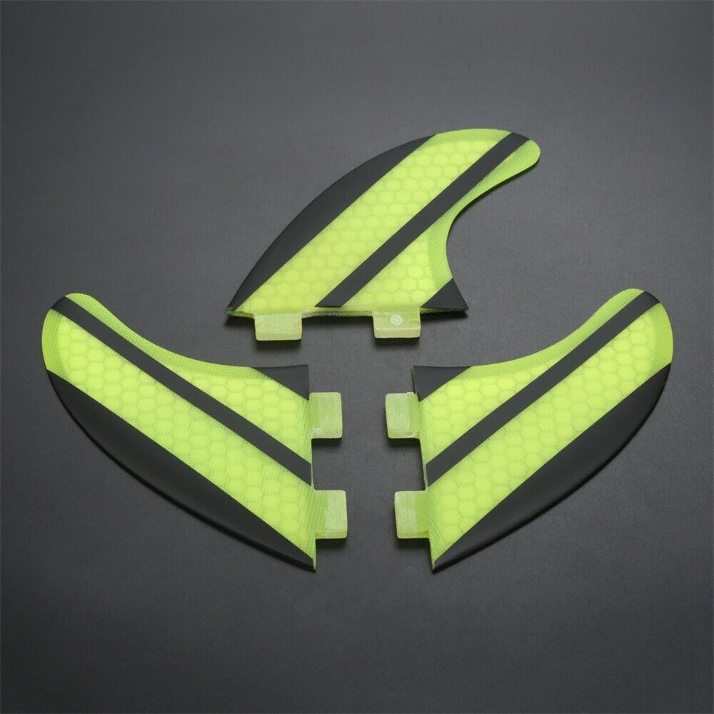 1Set Surfing Surfboard Fins Fin Fiberglass Tri Set For FCS K2.1 SUP Surfboards