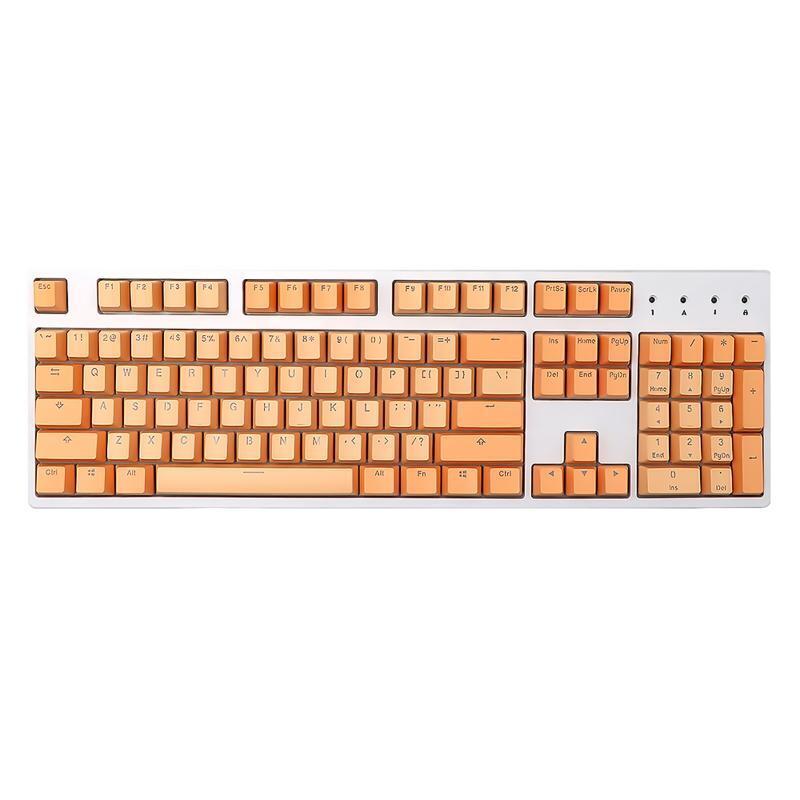 124-Key PBT OEM Keycaps Transparent Lettering Keys Double Shot Backlit Key Cap