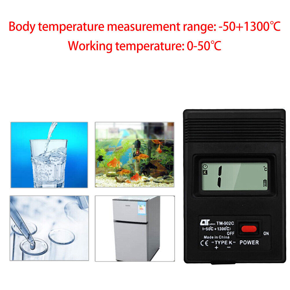 TM-902C Temperature Controller Pyrometer K Type Thermocouple Probe Detector