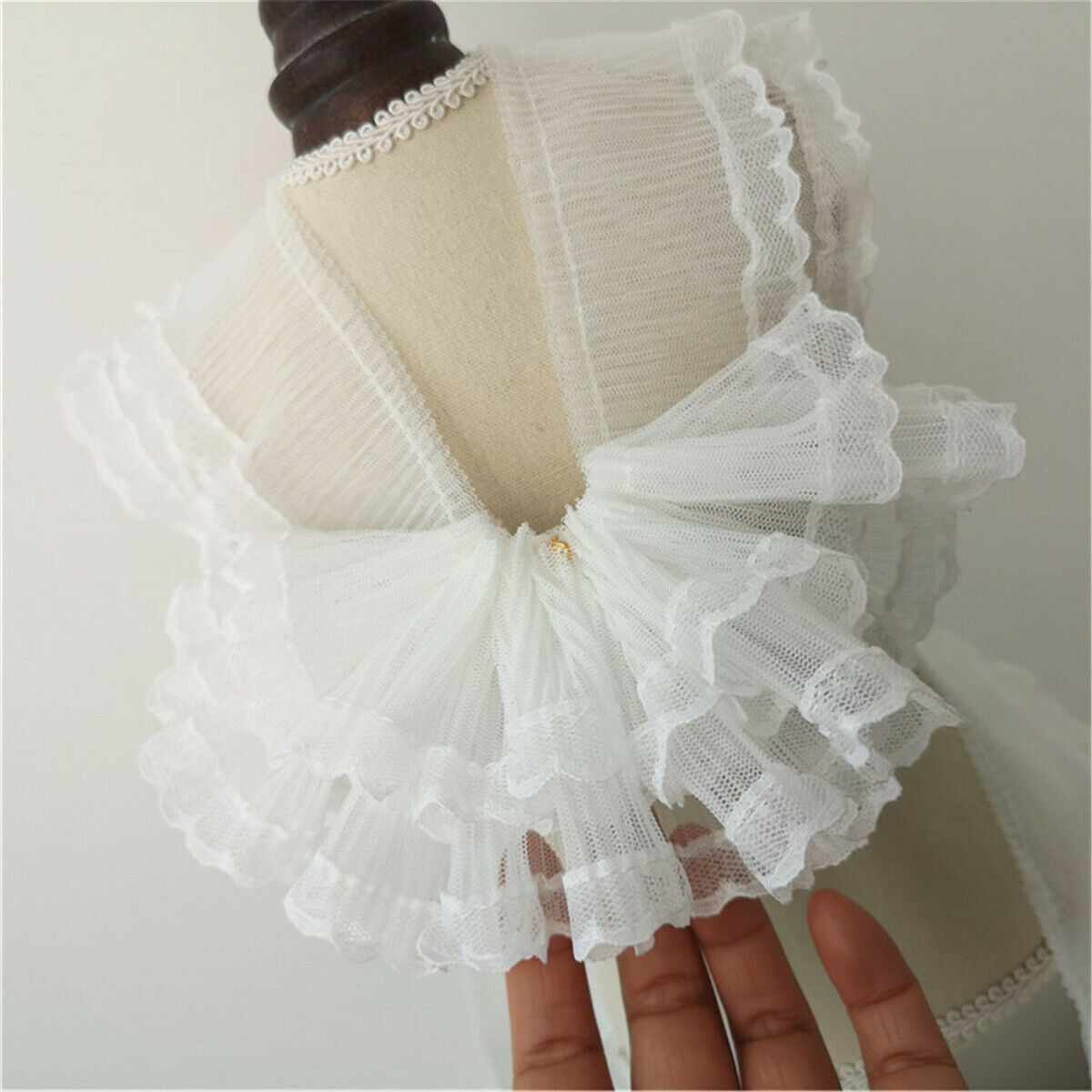 50cm Ribbon Tulle DIY Layer Ruffle Width Double Trim Pleated Lace Sewing