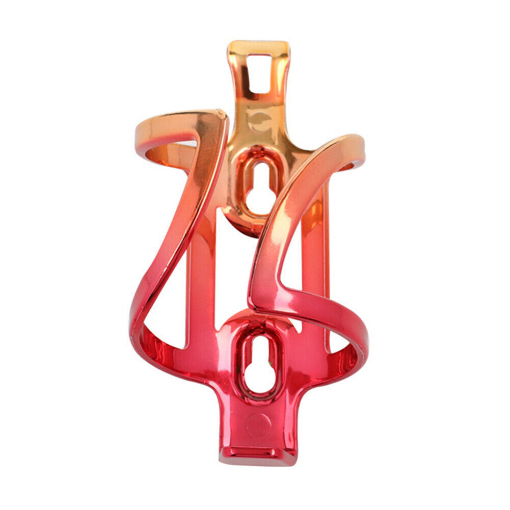 Road Cycling Bike Bottle Rack Plating Bicycle Water Holder Colorful (Red)