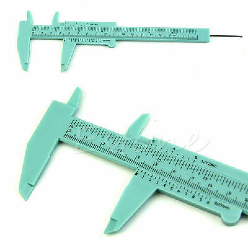 New 6Inch 150mm Plastic Ruler Sliding Gauge Vernier Caliper Jewelry Measuring
