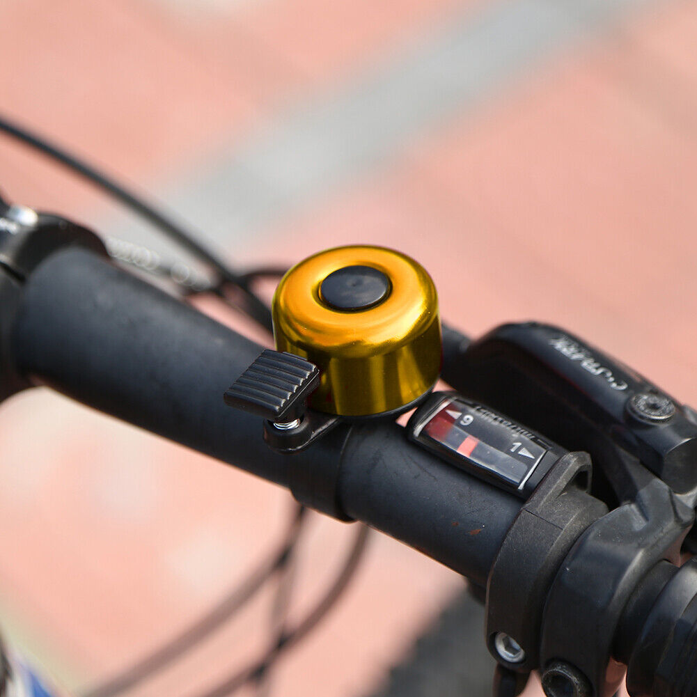 Bike Aluminum Alloy Mini Horn Bicycle Handlebar Alarm Ring Bell (Yellow)