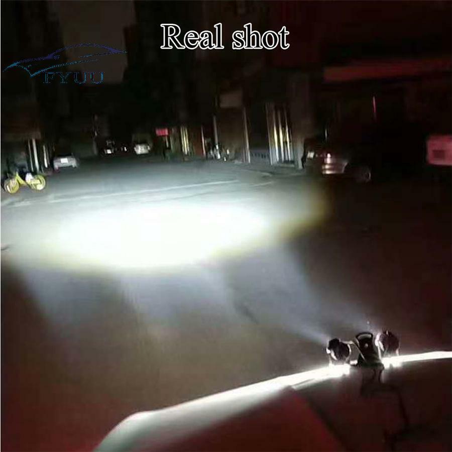 1pc For Motorcycle ATV LED Headlight w/ Mini Projector Lens Auxiliary Spotlight