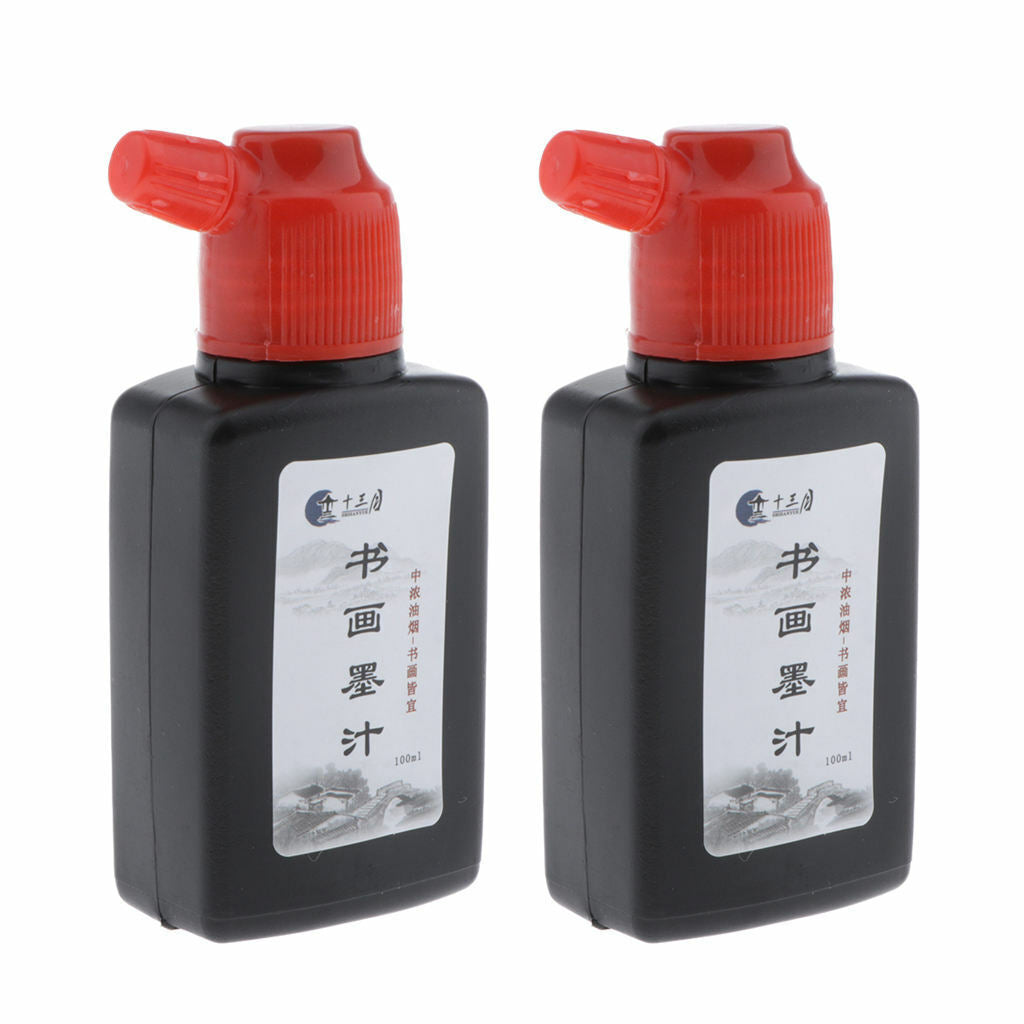 2pcs 100ml Sumi Calligraphy Ink Bottle  Calligraphy Drawing Brushes