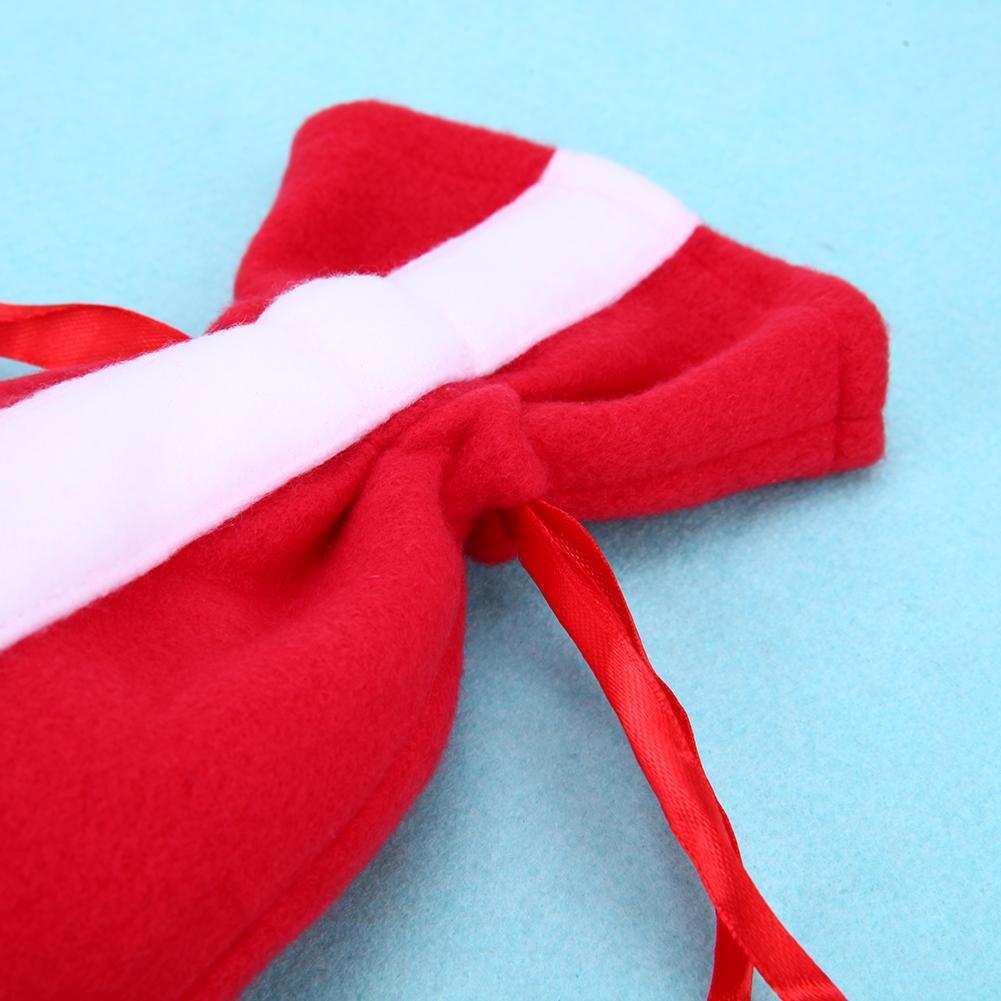 1pc Christmas Non-woven Belt Buckle Wine Bottle Cover Bag Party Table Decor