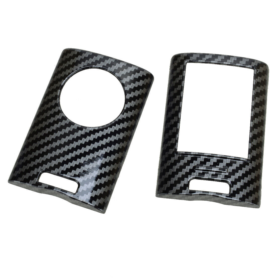 Carbon Fiber Smart Key Fob Case Cover Chain Fit For Cadillac Escalade CTS SRX
