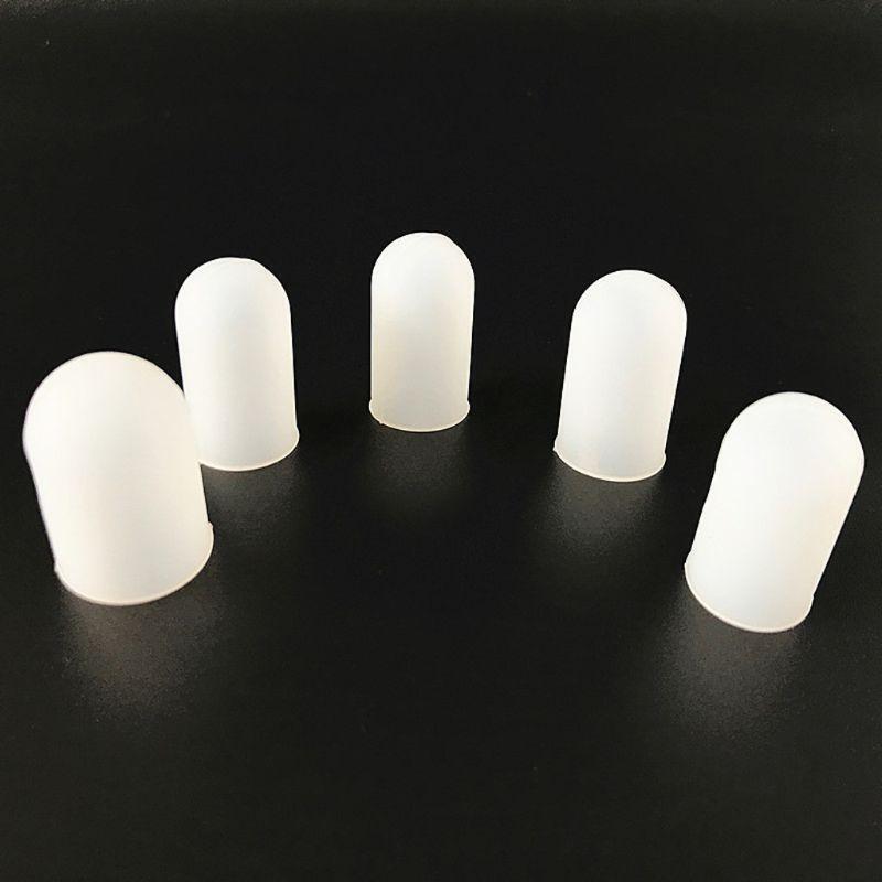 5Pcs Anti-dust Heat Resistant Anti Slip Silicone Finger Sleeves Jewelry Making
