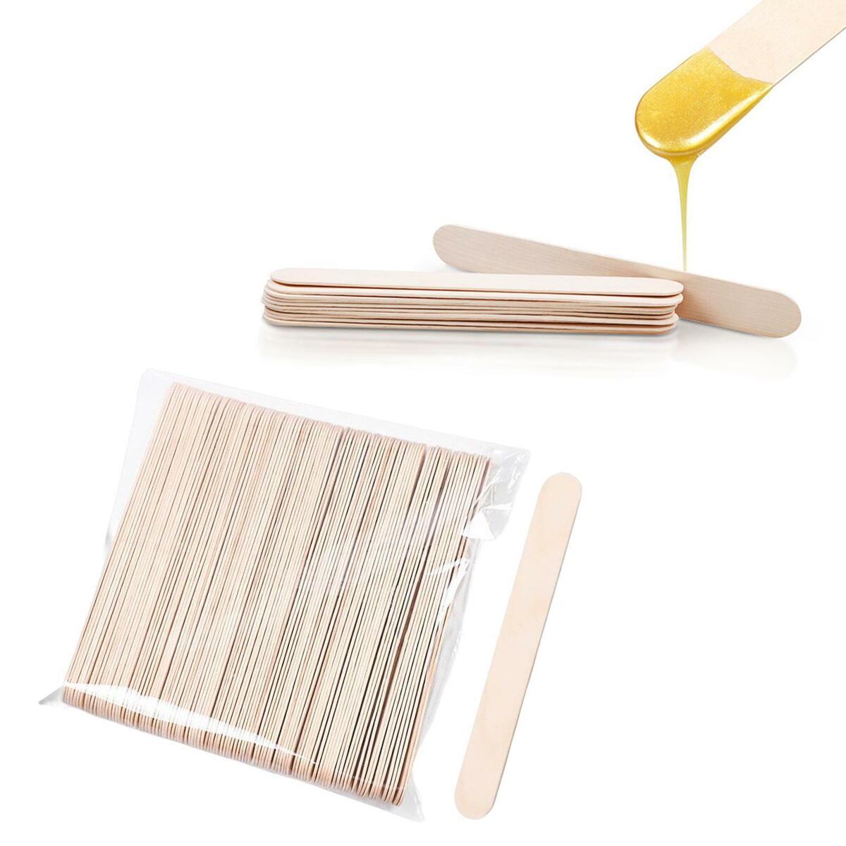 Wax Sticks Large Wooden Smooth Applicator Spatula for  Removal Nose Body