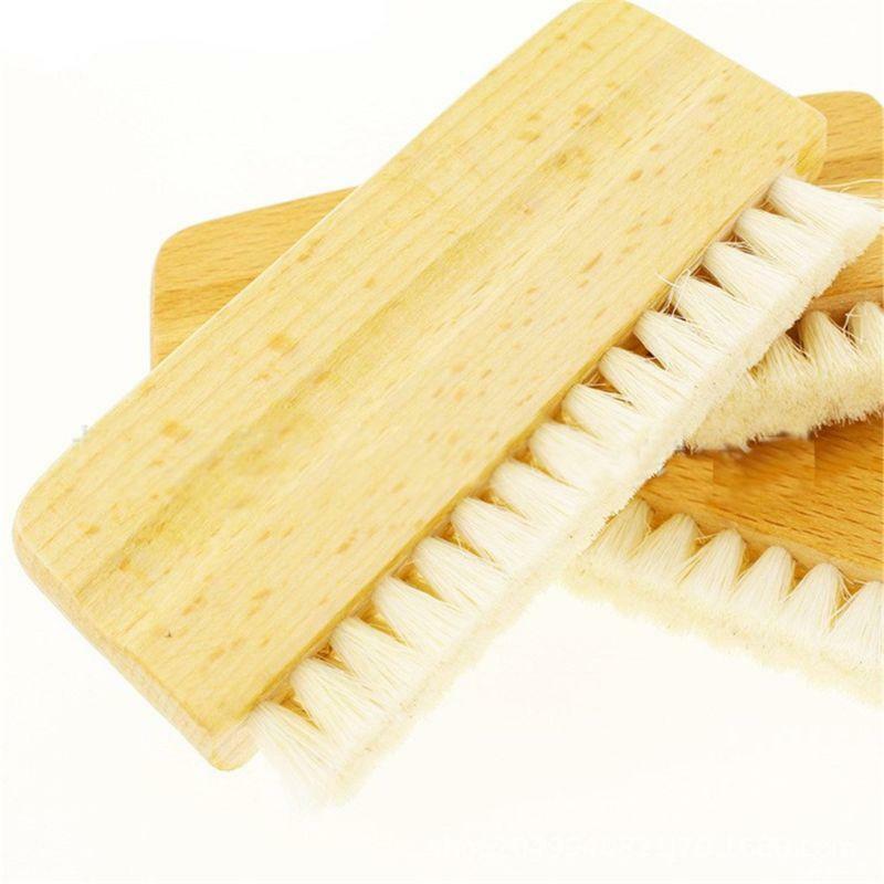 LP Vinyl Record Cleaning Brush Anti-static Goat Hair Wood Handle Brush Cleaner