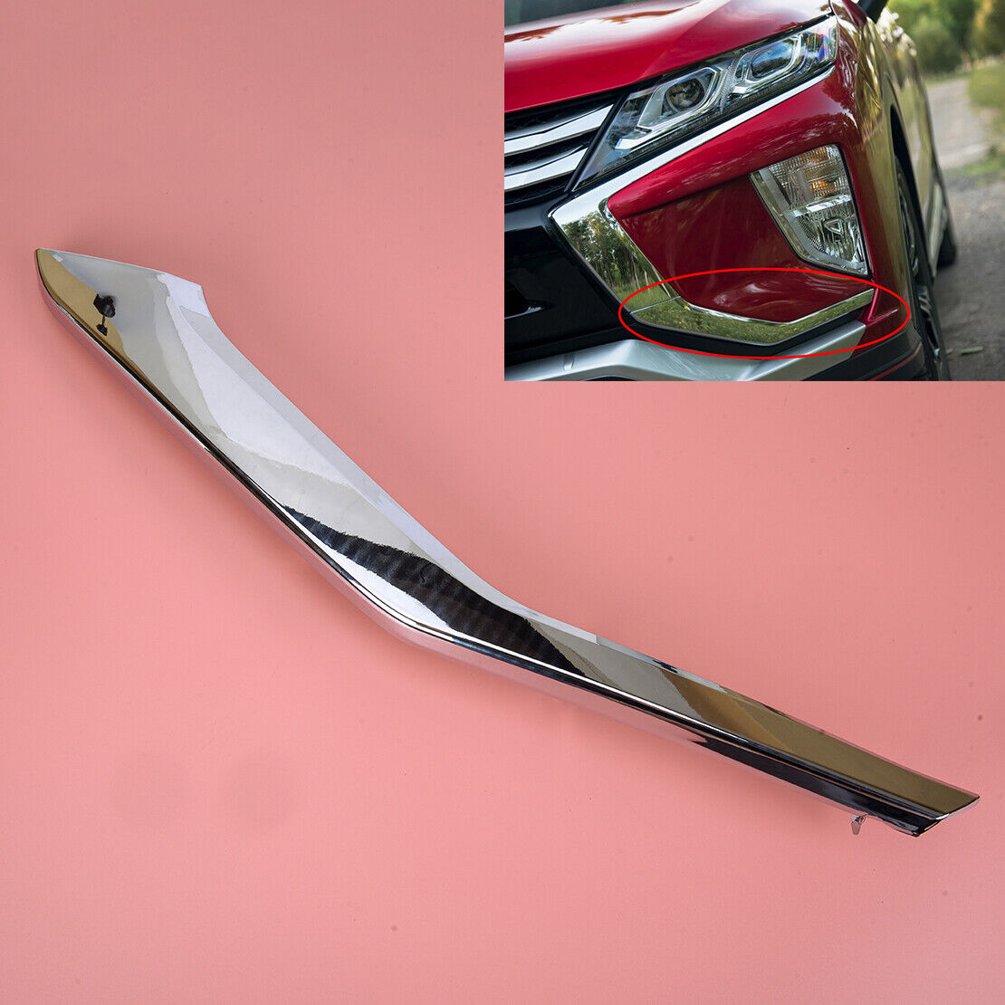 Left Lower Bumper Molding Cover Trim Fit For Mitsubishi Eclipse Cross 2018-2021