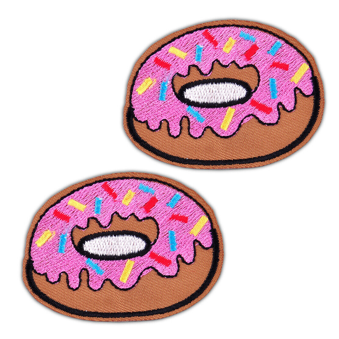 4x DIY Pink Doughnut Embroidered Applique Sew Iron on Patch Jeans Bag Shirt Li