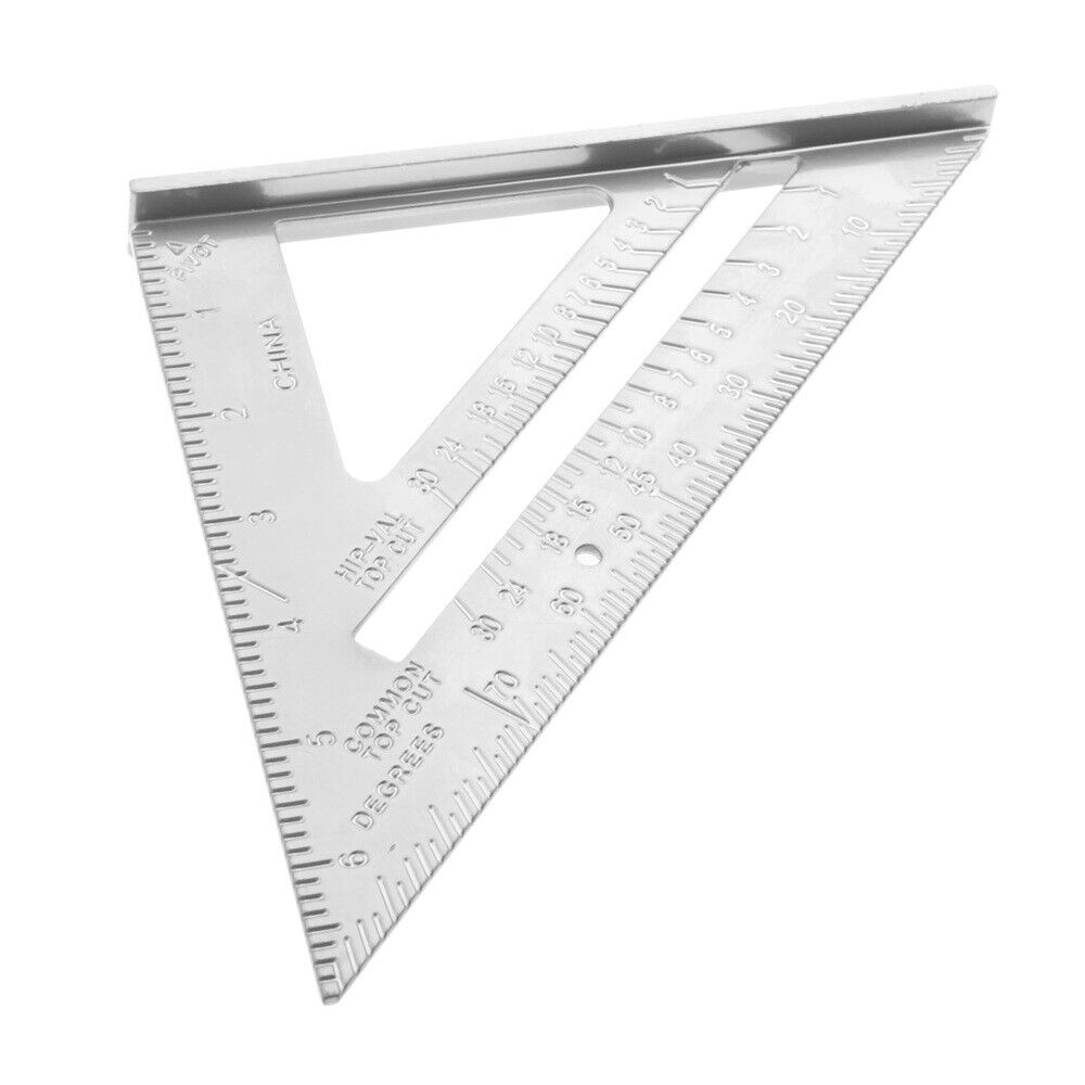 Measuring Square Speed 7" Triangle Ruler Protractor Miter Framing Aluminum Alloy