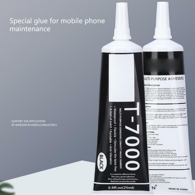 T7000 25ml Black Super Adhesives Glue Metal Screen Frame Universal Glue Bonding
