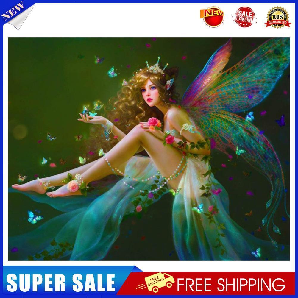 Fairy DIY Round Diamond Painting Embroidery Needlework Cross Stitch Craft