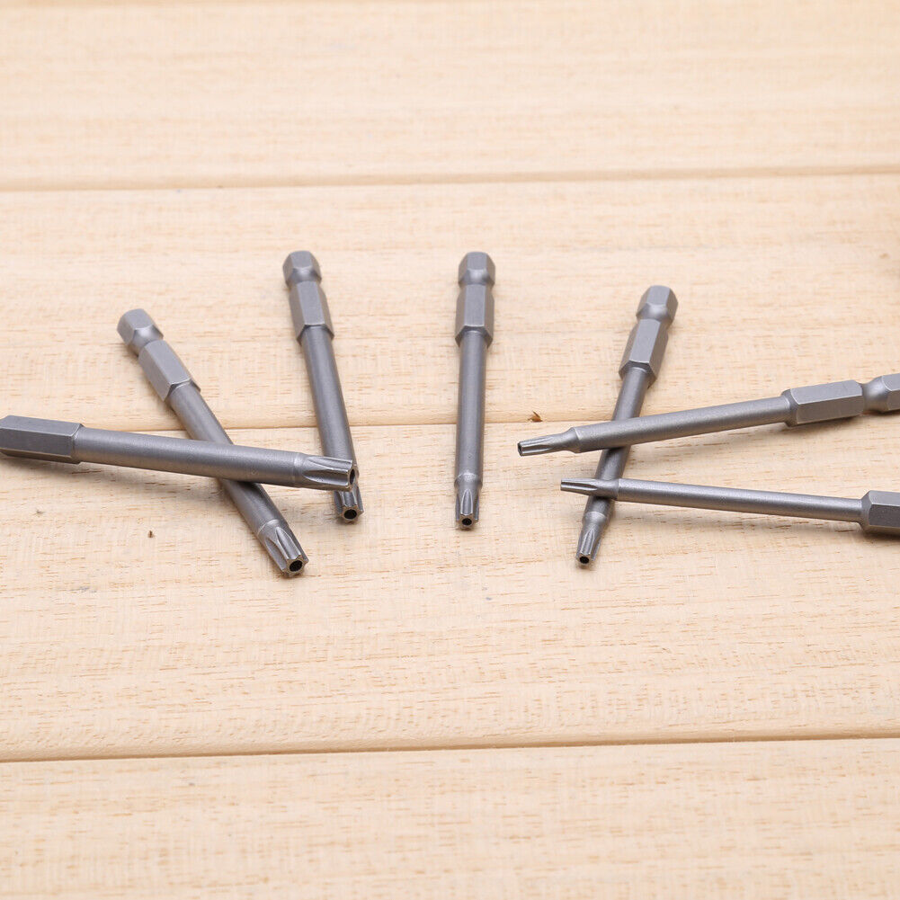 7pcs/set 75mm T8-T30 Magnetic Torx Screwdriver Bits 1/4 Inch Hex Shank Scre