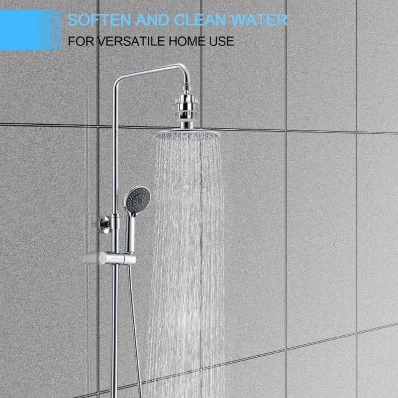 High Output Shower Head Water Purifier Shower Hard Water Filter Bathroom Accs