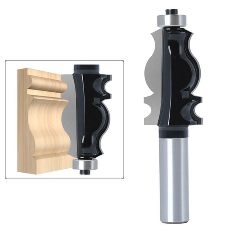 2x Fishtail Armrest Milling Cutter Woodworking Fishtail Handrail Router Bit Trim