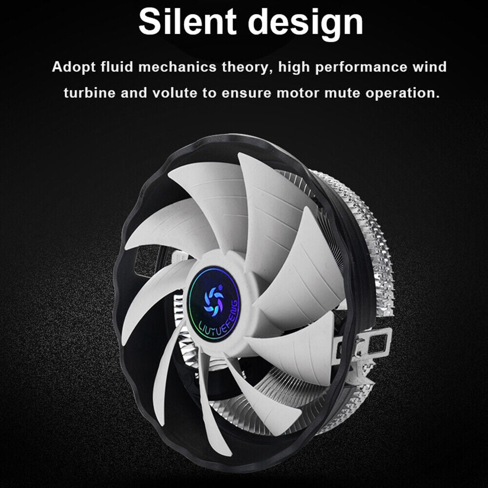 PC Case Fans 1800RPM RGB LED Light Laptop Radiator CPU Cooling Quiet Fan