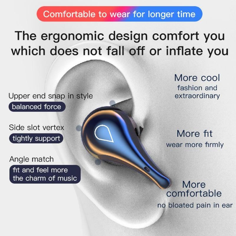 Bluetooth-compatible Earphones Waterproof Wireless Bluetooth-compatible 5.0 TWS