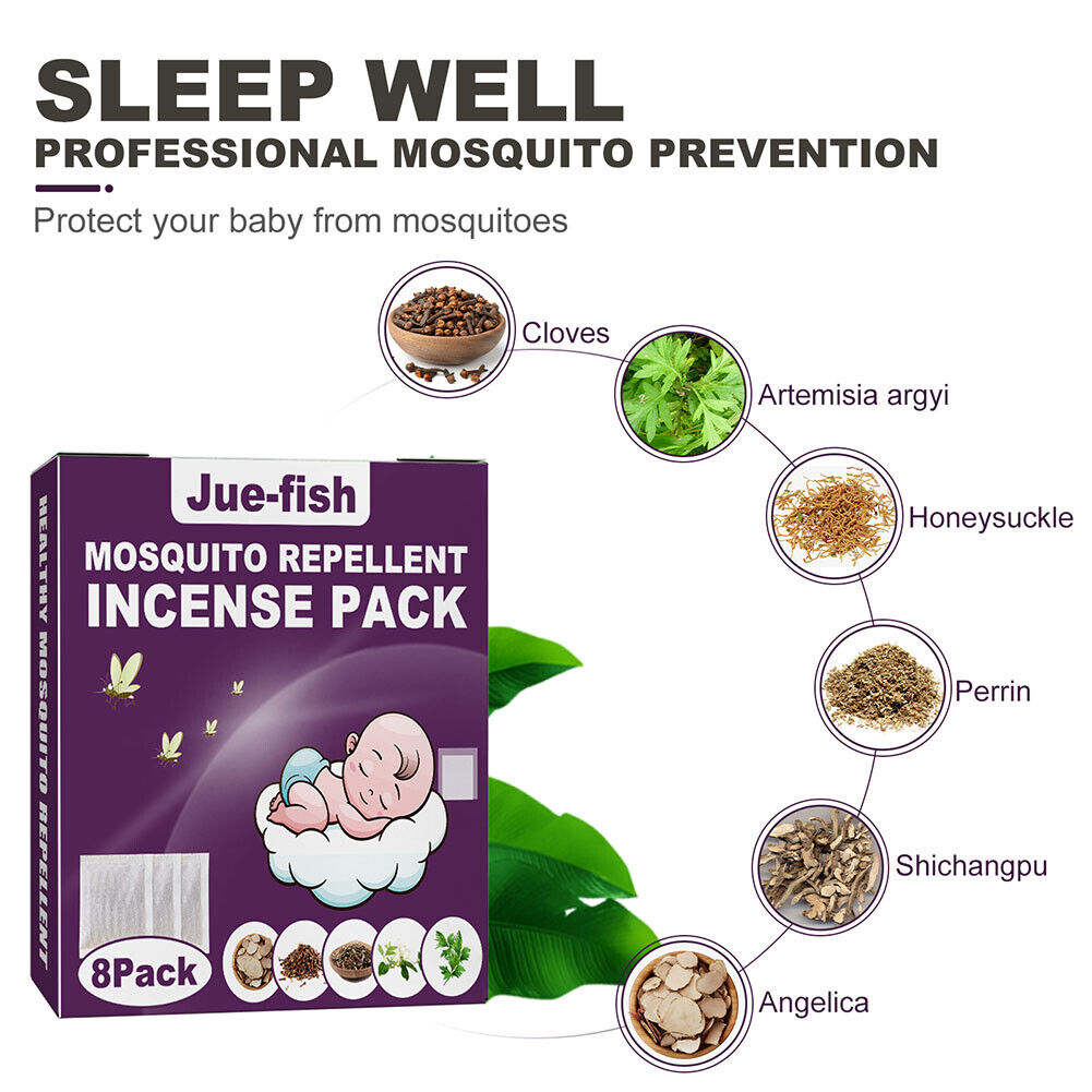 8x Chinese Herbal Sachet Bag Mosquito Repeller Fragrance for Baby Home Room