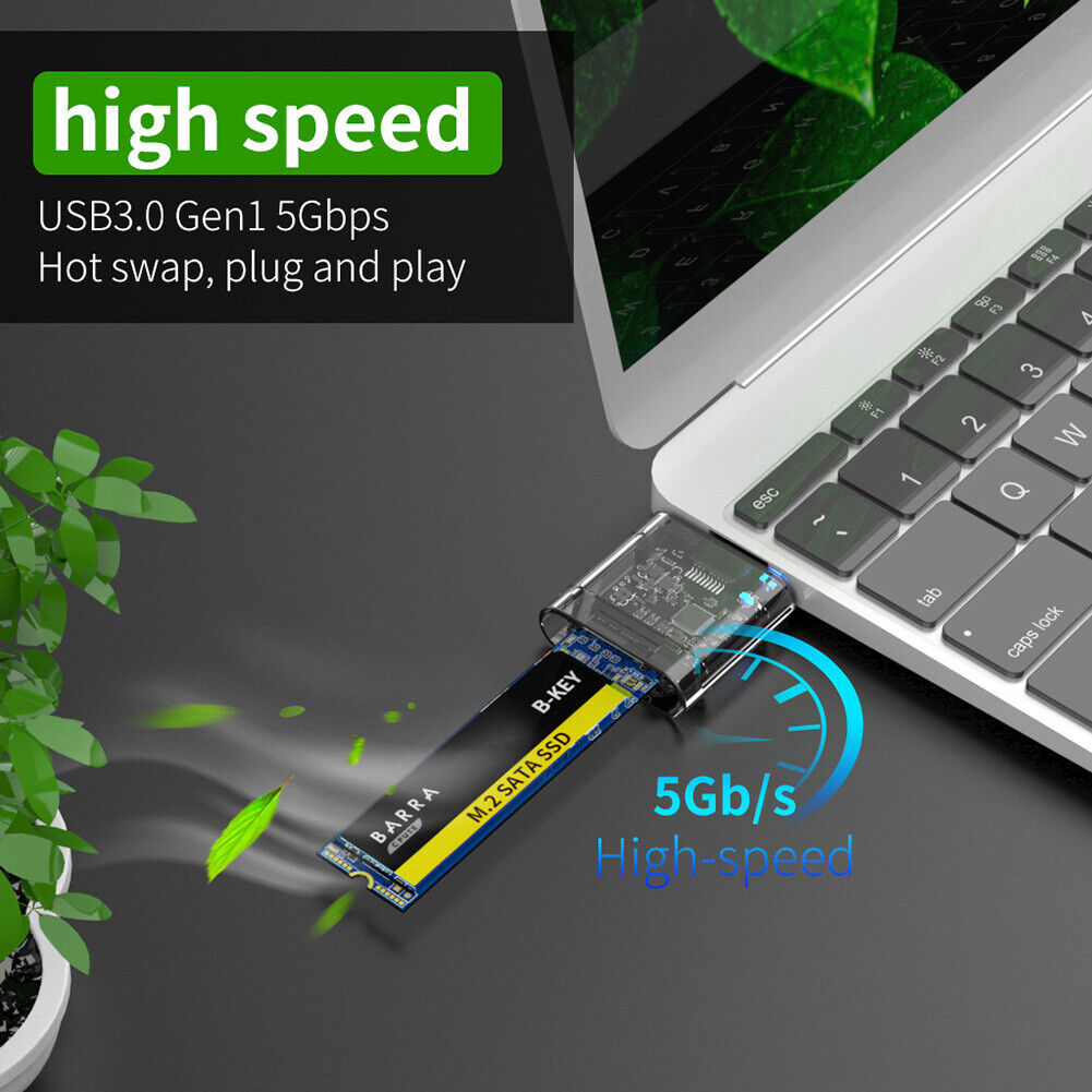 M2 SSD Case M.2 to USB3.0 Gen 1 SATA NGFF Hard Disk Enclosure Box (No Shell