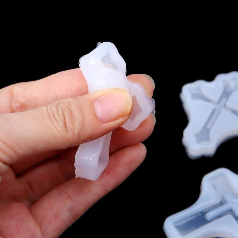 5Pcs Cross Shape Silicone Pendant Jewelry Casting Mold for DIY Jewelry Making