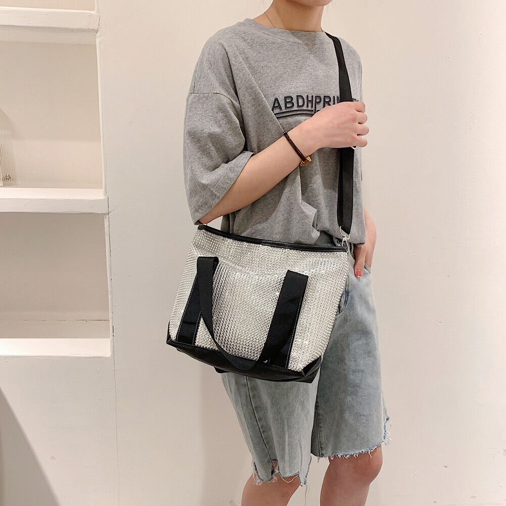 Fashion Rhinestones Handbag Women Casual Ladies Shoulder Crossbody Tote Bag