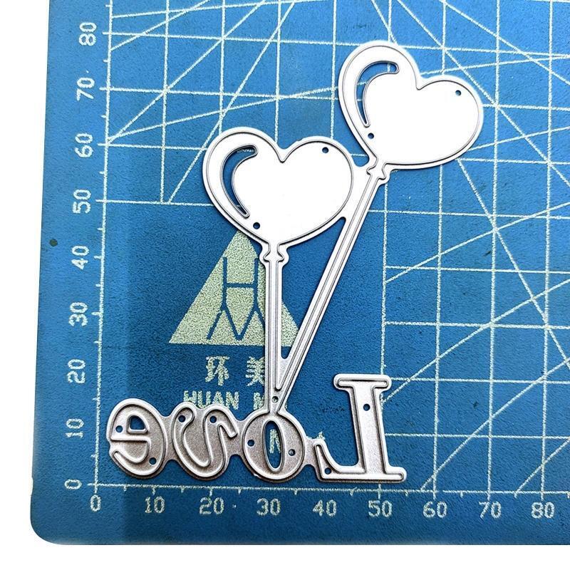 Delicate Love Balloon Metal Cutting Die Valentine Day Die Embossing Script Die