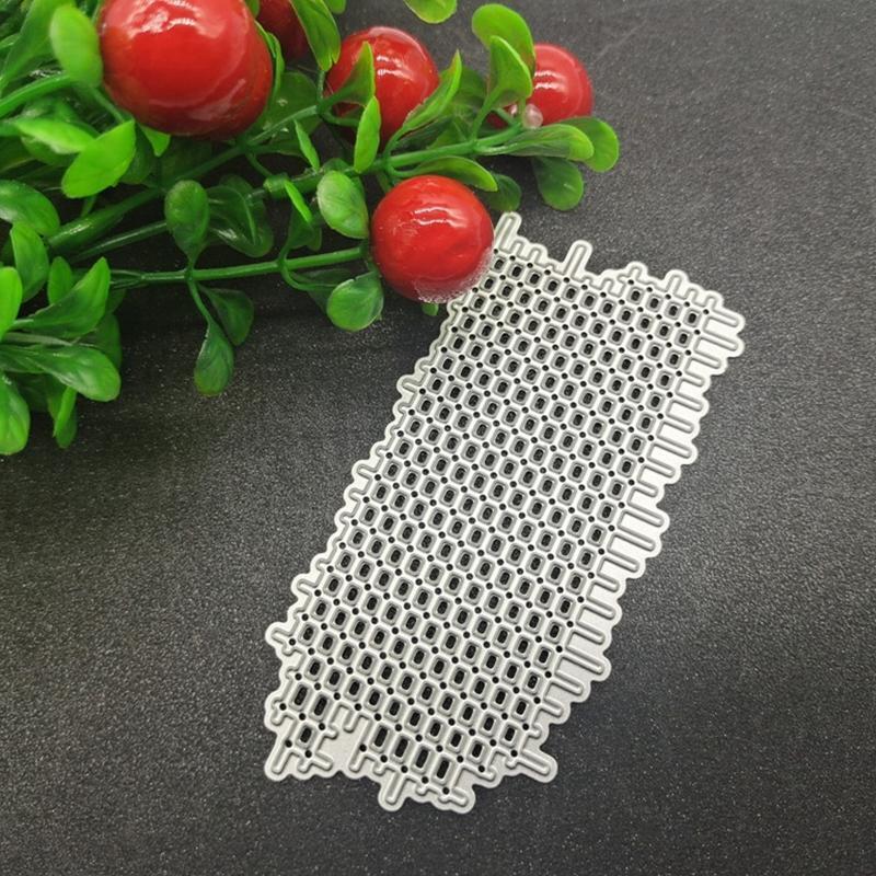 New Grid Background Metal Cutting Dies for DIY Scrapbooking Album Paper Cards