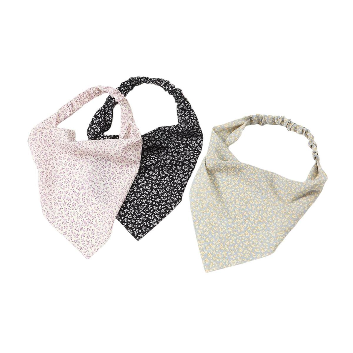 Floral Hair Scarf Headband Scrunchies Floral Print for Women Girls Head Wrap